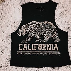 Black California Crop Top